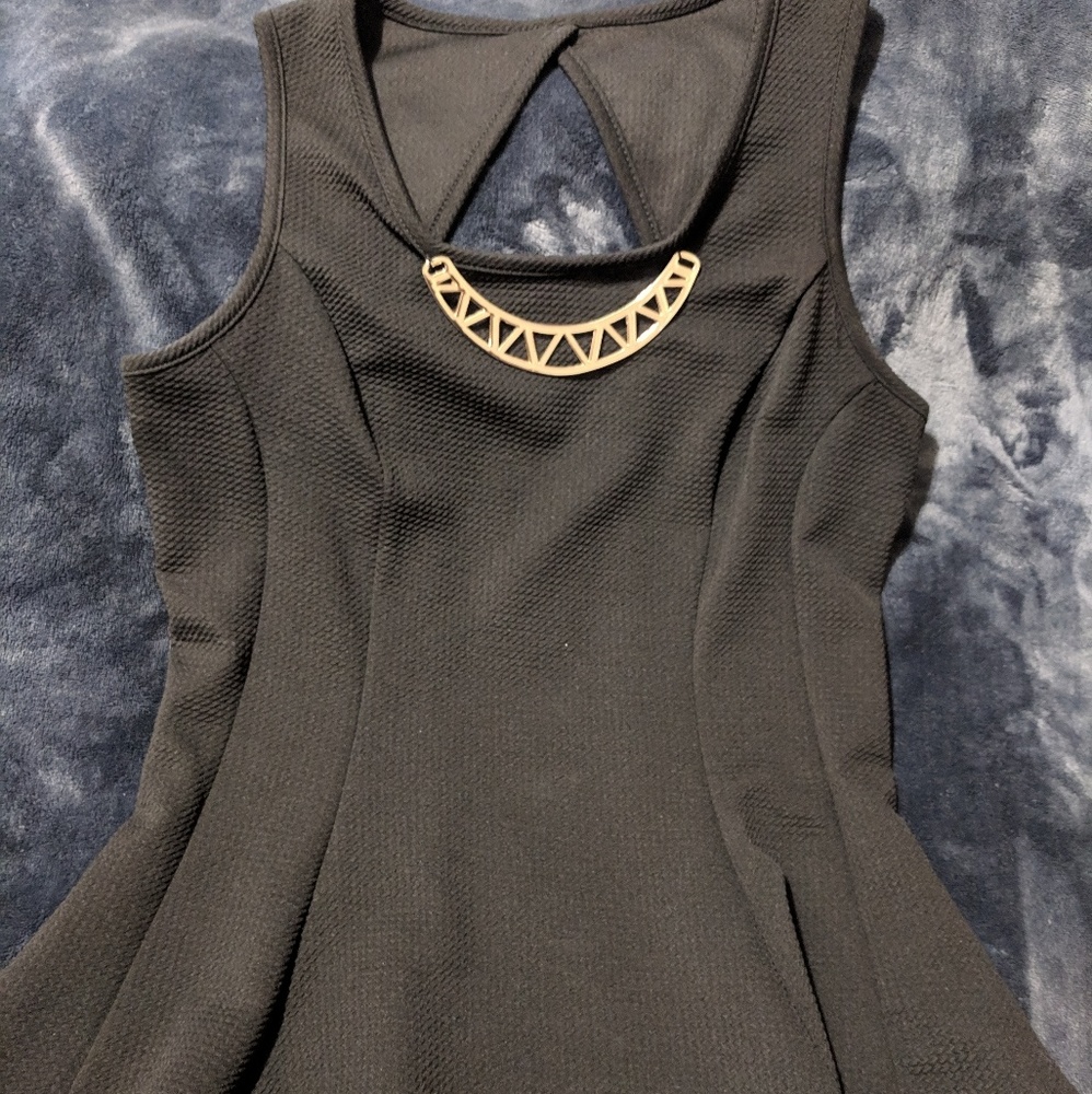 Elegant Black Peplum Blouse
